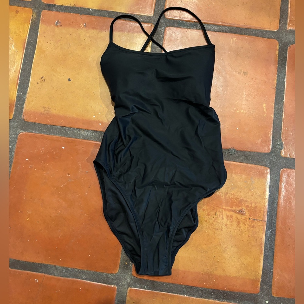 NWT: J. Crew Women’s Swimsuit with Lace-Up Tie | Black One-Piece Swimsuit